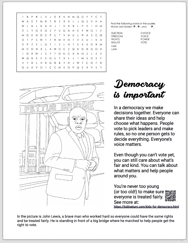John Lewis coloring page thumbnail